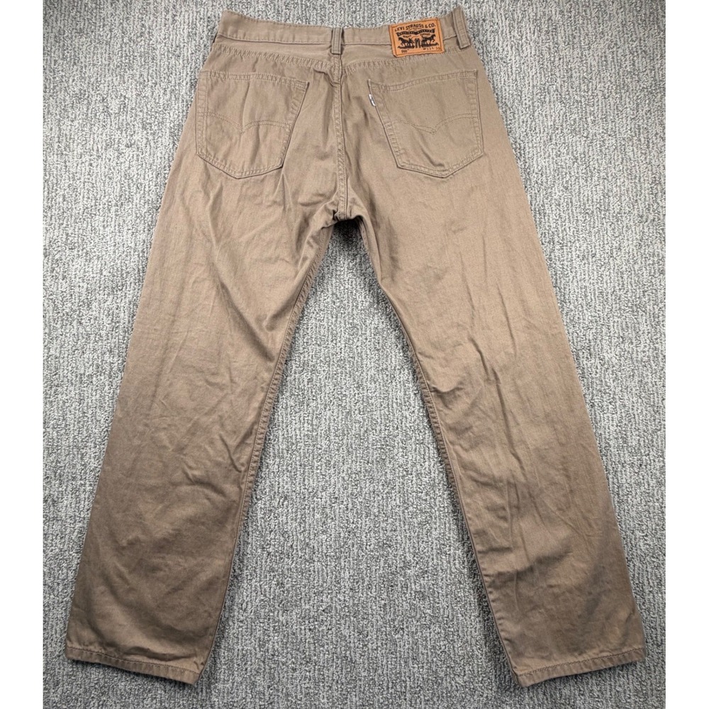 Levi's 505 Regular Fit Jeans‎ Mens 33x30* Tan Khaki Straight Leg Denim Pants - Picture 3 of 7